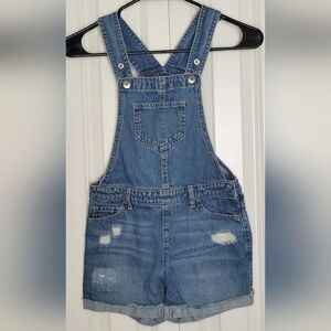 The Childrens Place Denim Blue Jean Shortalls Size 8